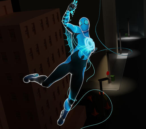 SpiderSona blue lantern render.