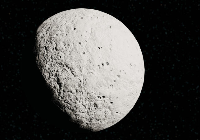 Rocky planet render.